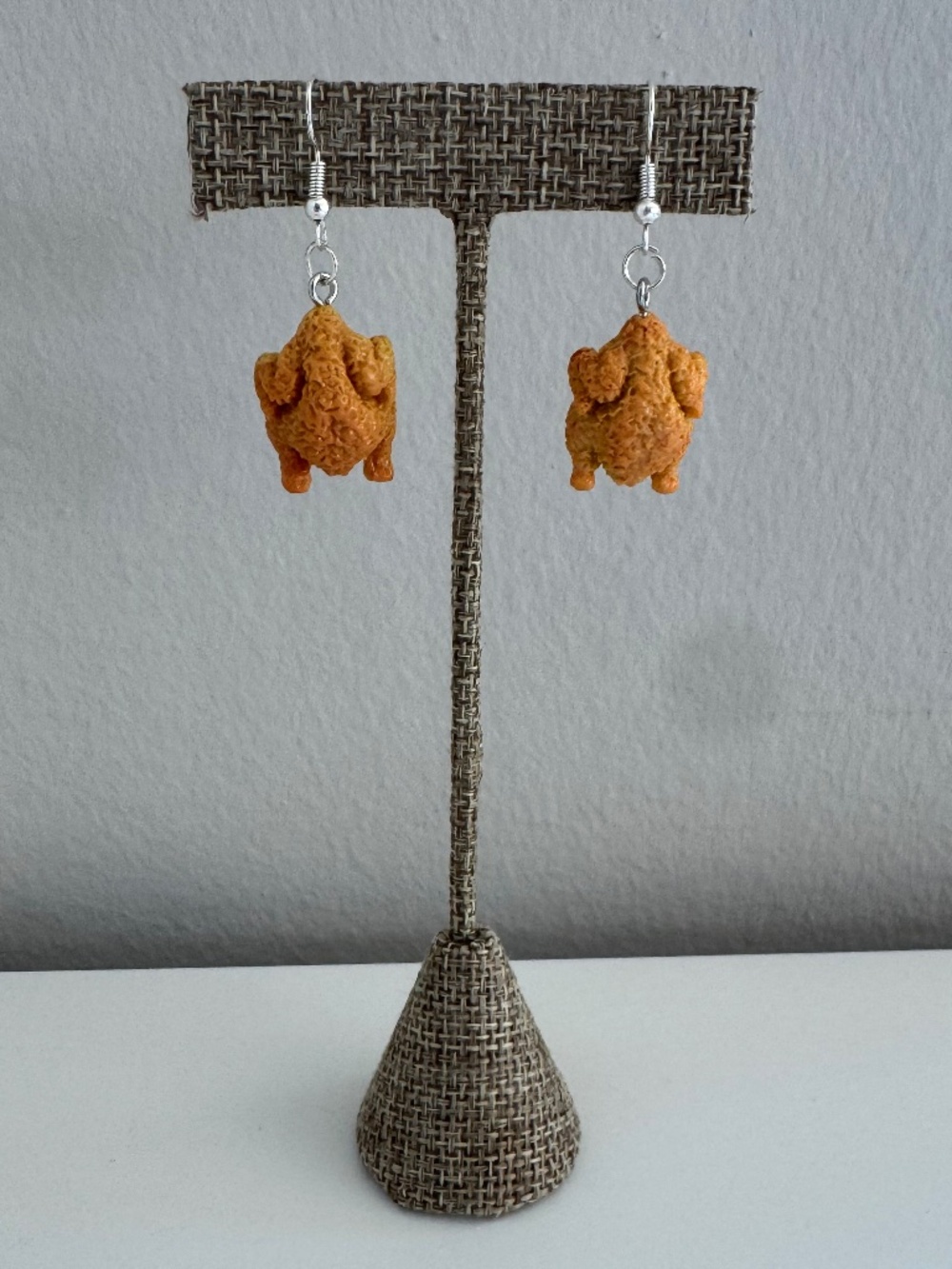 NWT Chicken Nugget Earrings | Funny Food Novelty Dangle Earrings - Picture 4 of 4